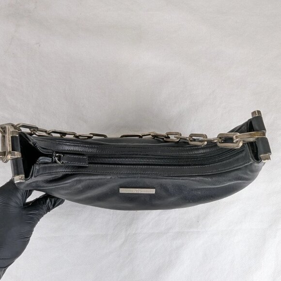 Authentic Vintage GUCCI Hobo Leather Chain Shoulder Bag Made in Italy - Picture 8 of 15